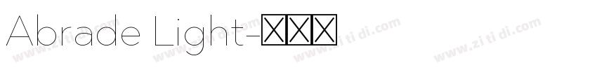 Abrade Light字体转换